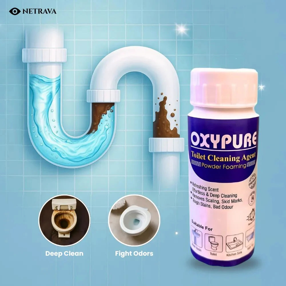 OxyPure Toilet Cleaning Agent 100 gm (Pack of 2) - NETRAVA