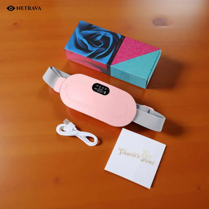 Period Cramp Relief Belt — Heat & Massage Combo for Instant Comfort - NETRAVA