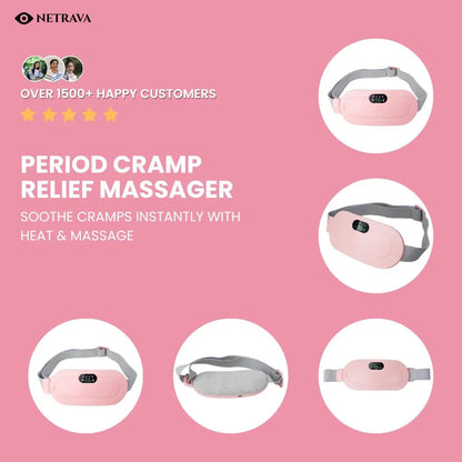 Period Cramp Relief Belt — Heat & Massage Combo for Instant Comfort - NETRAVA