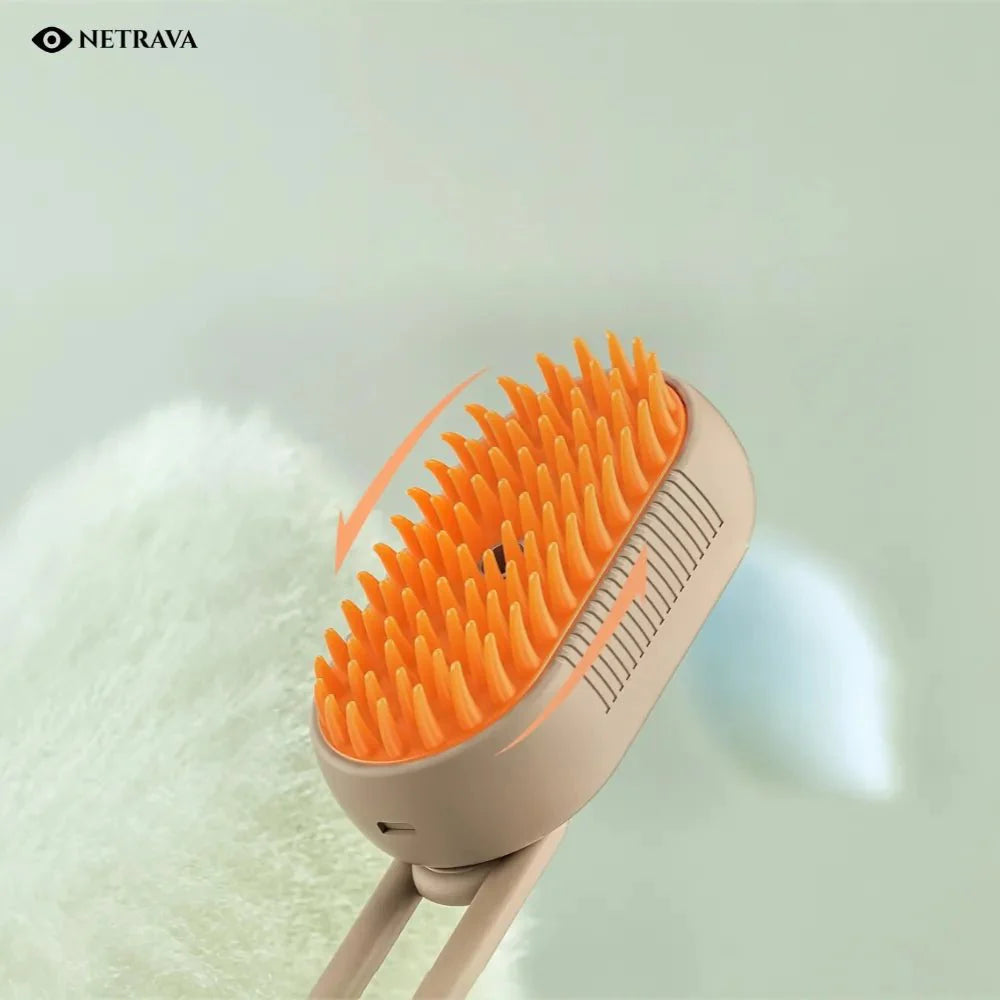 SteamMate™ 3 - in - 1 Pet Grooming Brush - NETRAVA