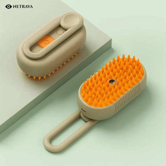 SteamMate™ 3 - in - 1 Pet Grooming Brush - NETRAVA