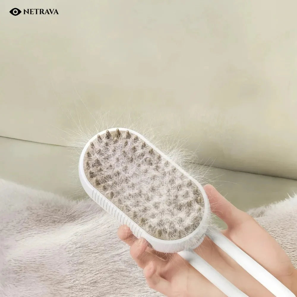 SteamMate™ 3 - in - 1 Pet Grooming Brush - NETRAVA