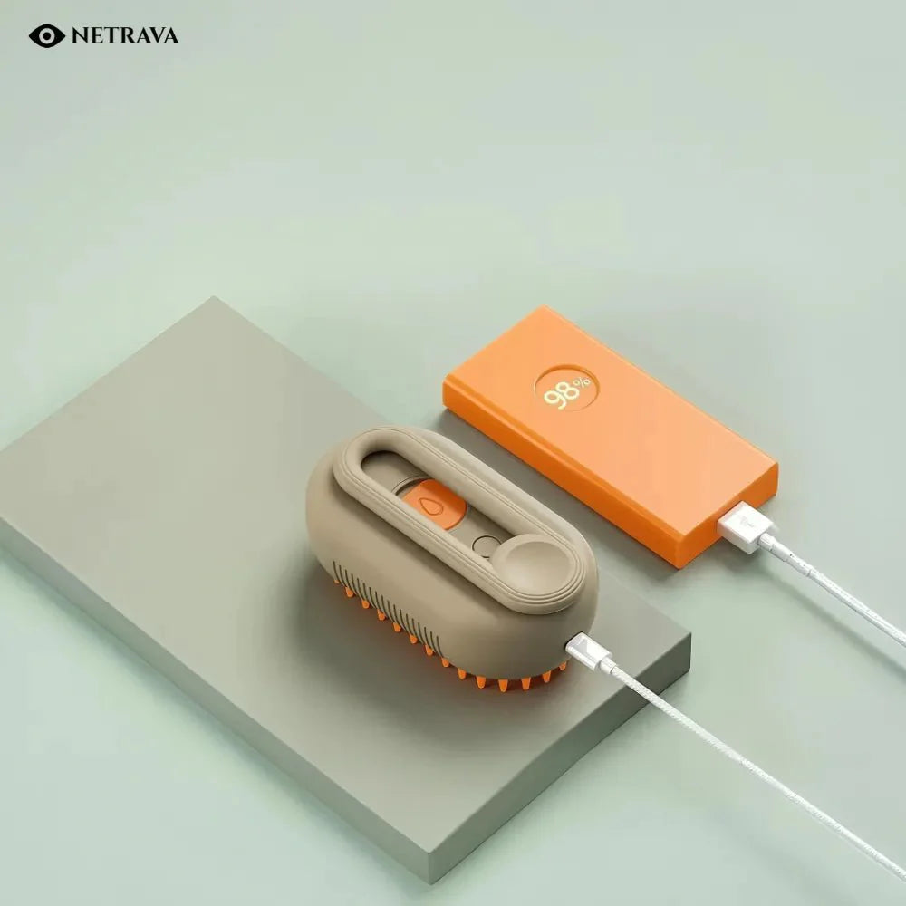 SteamMate™ 3 - in - 1 Pet Grooming Brush - NETRAVA
